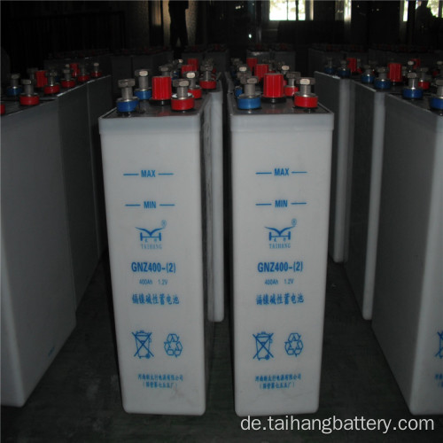 Alkali-Nickel-Cadmium-Batterie 1,2 V 110 V 400 Ah Batterie